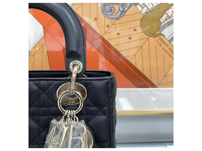 Lady Dior Small Nero con Hardware Oro - vista 4