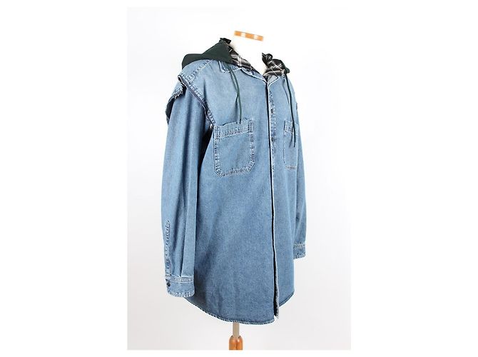 Balenciaga Camicia in denim a doppio strato Blu - vista 2