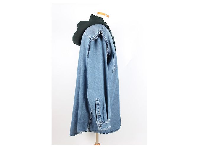 Balenciaga Camicia in denim a doppio strato Blu - vista 3