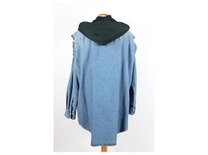 Balenciaga Camicia in denim a doppio strato Blu - vista 4