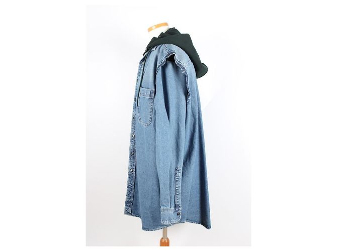 Balenciaga Camicia in denim a doppio strato Blu - vista 5