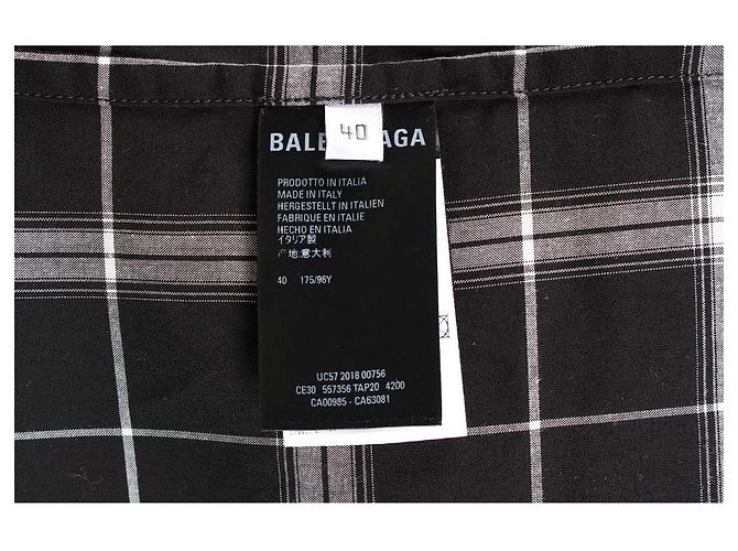 Balenciaga Camicia in denim a doppio strato Blu - vista 8