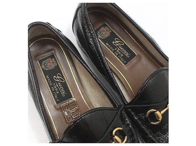 Gucci Mocassino con morsetto in vernice nera Nero - vista 10