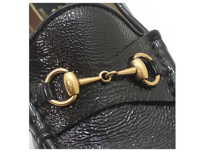 Gucci Mocassino con morsetto in vernice nera Nero - vista 11