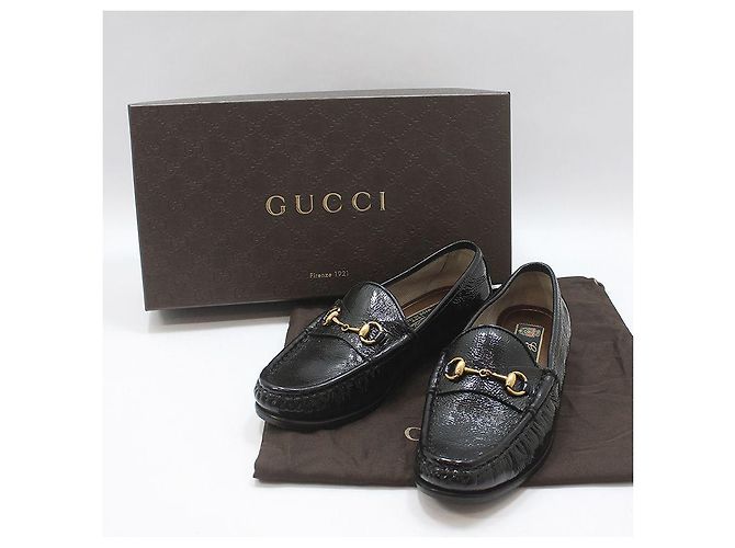 Gucci Mocassino con morsetto in vernice nera Nero - vista 2