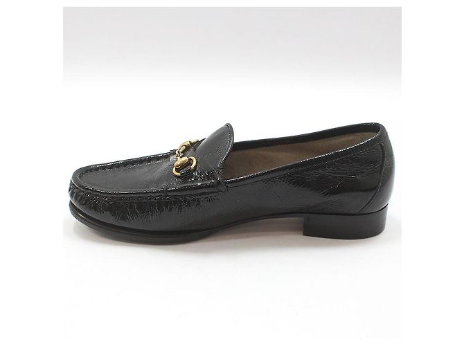 Gucci Mocassino con morsetto in vernice nera Nero - vista 3