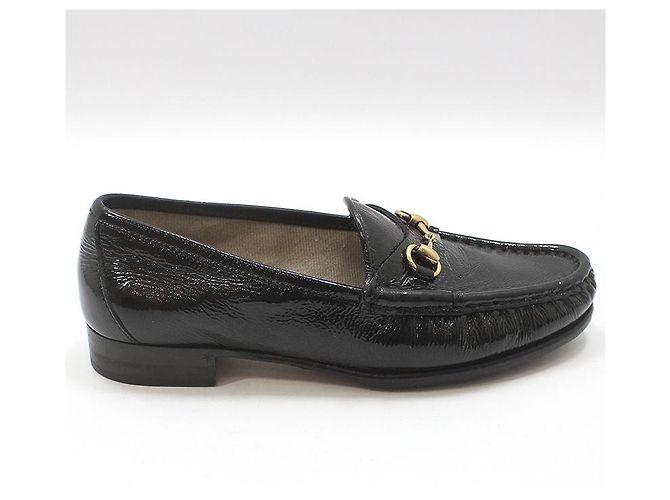 Gucci Mocassino con morsetto in vernice nera Nero - vista 4