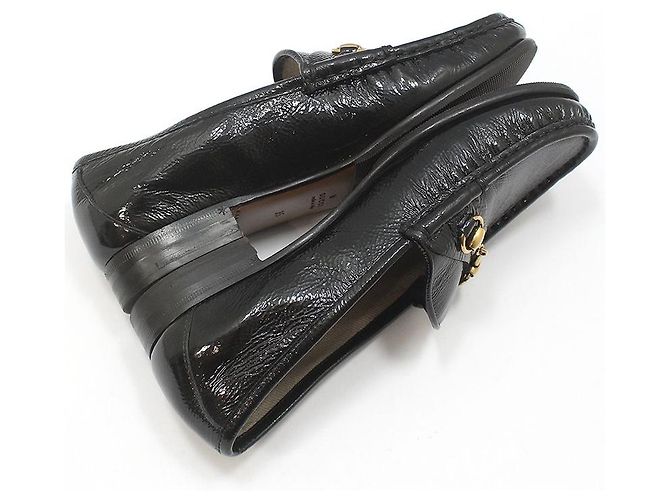 Gucci Mocassino con morsetto in vernice nera Nero - vista 7