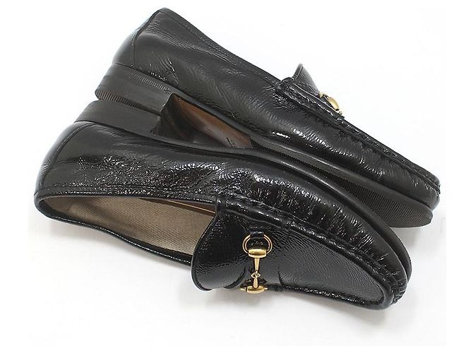 Gucci Mocassino con morsetto in vernice nera Nero - vista 8