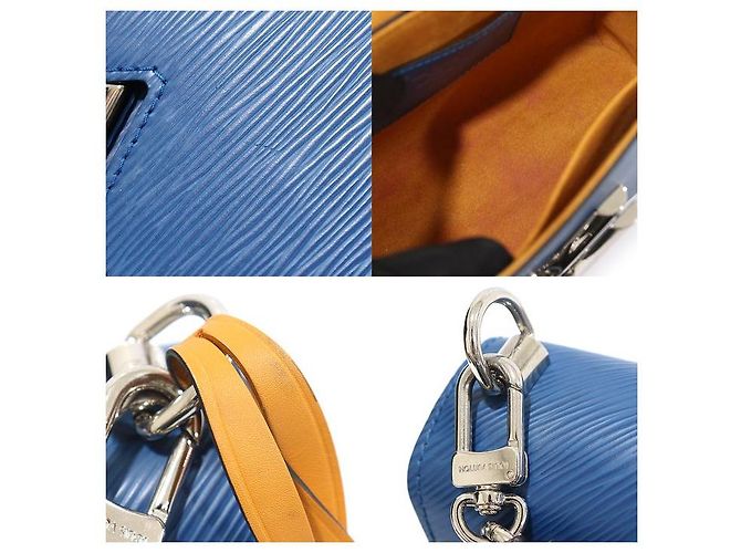 Louis Vuitton Borsa a tracolla Twist MM in pelle Epi blu - vista 6