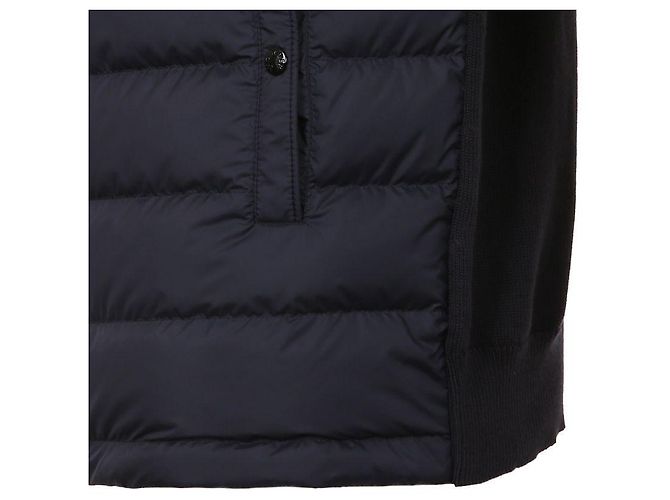 Moncler Cardigan de algodão acolchoado com fecho de correr Azul - vista 10