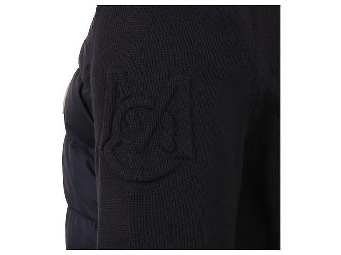 Moncler Cardigan de algodão acolchoado com fecho de correr Azul - vista 8