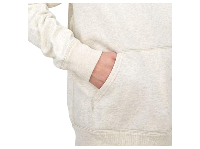 Isabel Marant Herren Fleece-Kapuzenpullover Weiß - Ansicht 10