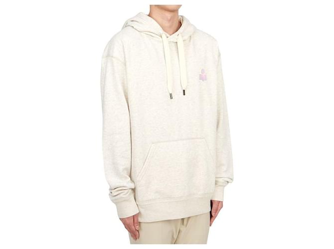 Isabel Marant Herren Fleece-Kapuzenpullover Weiß - Ansicht 4