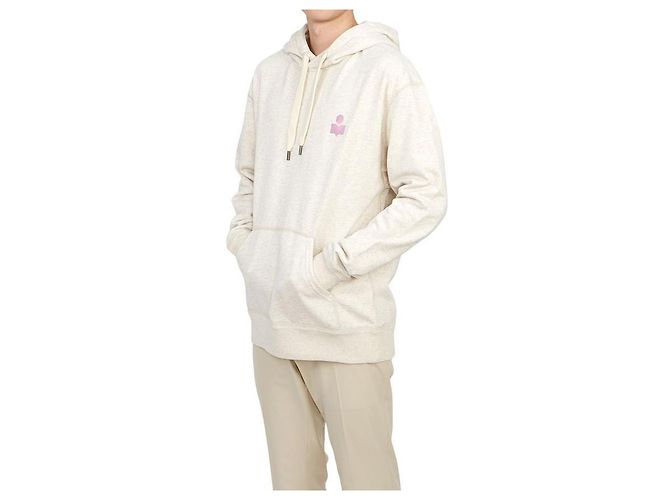 Isabel Marant Herren Fleece-Kapuzenpullover Weiß - Ansicht 6