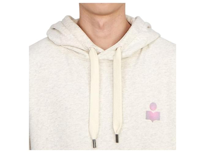 Isabel Marant Herren Fleece-Kapuzenpullover Weiß - Ansicht 7
