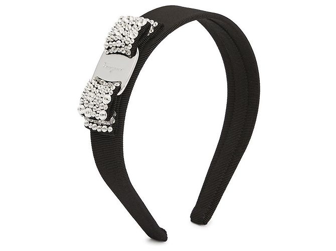 Salvatore Ferragamo Cerchietto con fiocco di cristallo Nero - vista 2