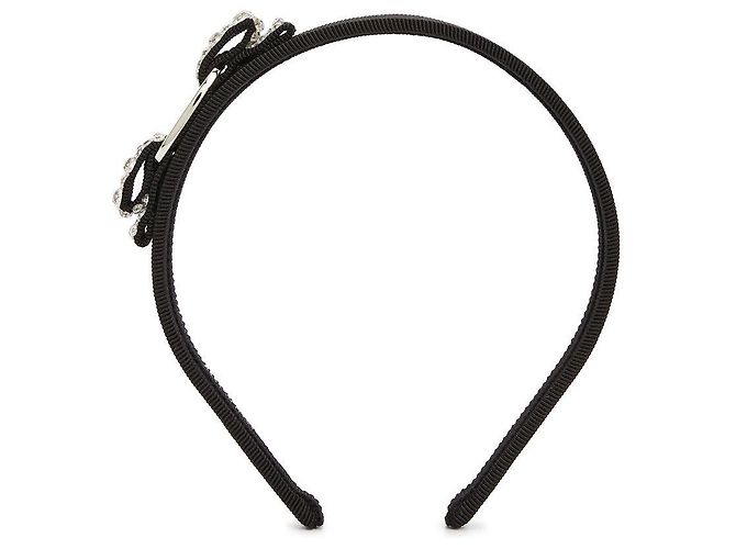 Salvatore Ferragamo Cerchietto con fiocco di cristallo Nero - vista 3