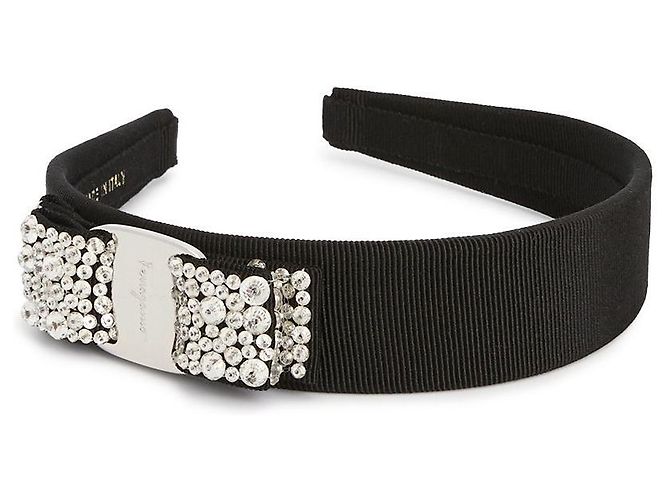 Salvatore Ferragamo Cerchietto con fiocco di cristallo Nero - vista 4
