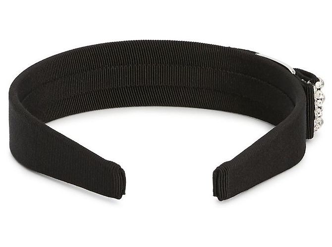 Salvatore Ferragamo Cerchietto con fiocco di cristallo Nero - vista 5
