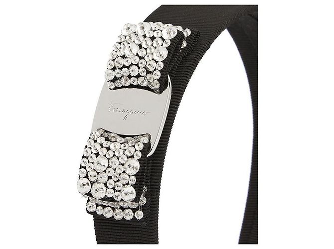 Salvatore Ferragamo Cerchietto con fiocco di cristallo Nero - vista 6