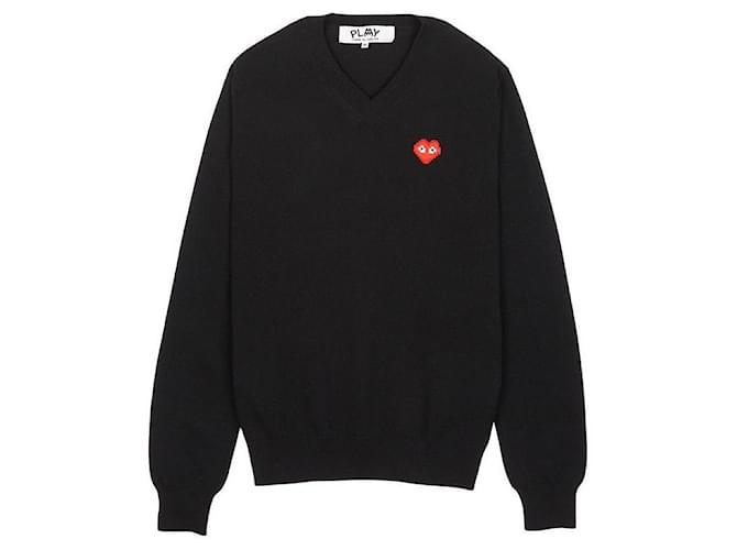 Comme Des Garcons Invader Pixel Gewebtes Strick AZ Schwarz - Ansicht 2