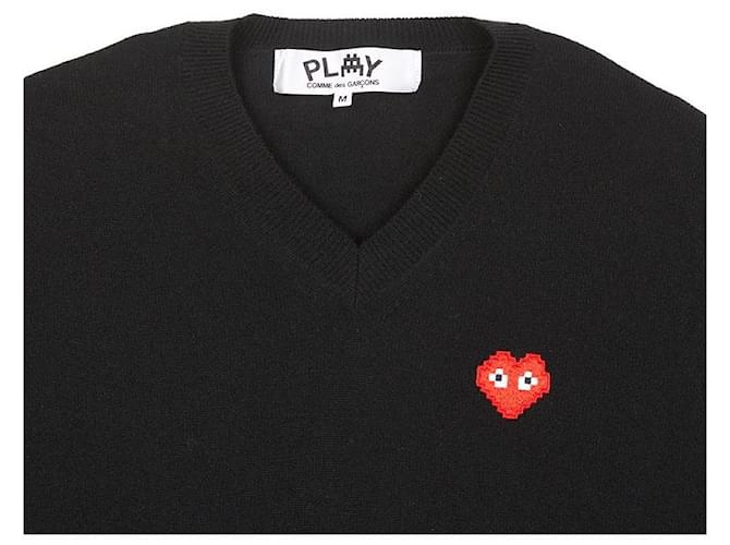 Comme Des Garcons Invader Pixel Gewebtes Strick AZ Schwarz - Ansicht 4