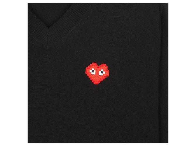 Comme Des Garcons Invader Pixel Gewebtes Strick AZ Schwarz - Ansicht 5