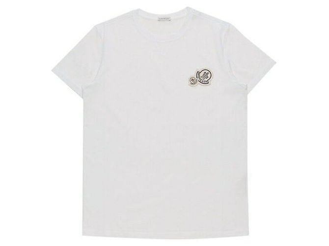 Moncler Baumwoll-T-Shirt mit doppeltem Logo-Patch - Ansicht 7