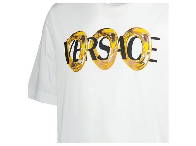 Versace Maxi Chain Logo T-Shirt Weiß - Ansicht 5