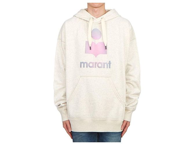 Isabel Marant Miley Fleece-Kapuzenpullover für Herren Weiß - Ansicht 2