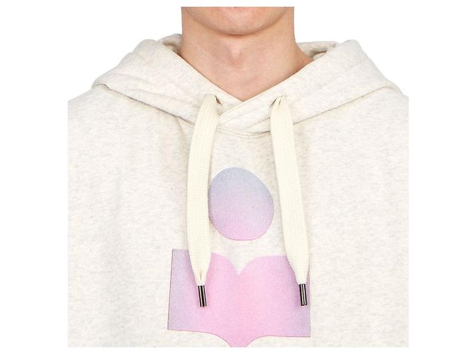 Isabel Marant Miley Fleece-Kapuzenpullover für Herren Weiß - Ansicht 6