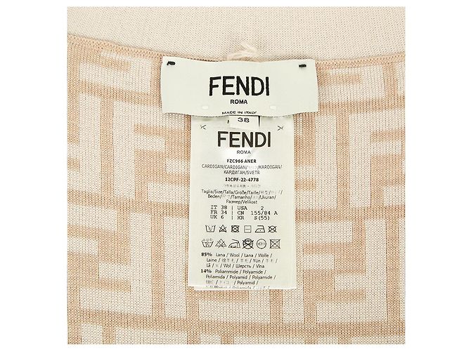 Fendi FF ANER Women's Reversible Wool Cardigan Oversized Fit Multiple colors - view 12