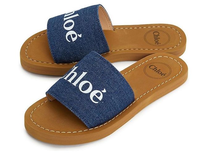 Chloé Pantofole in denim per bambini Multicolore - vista 2