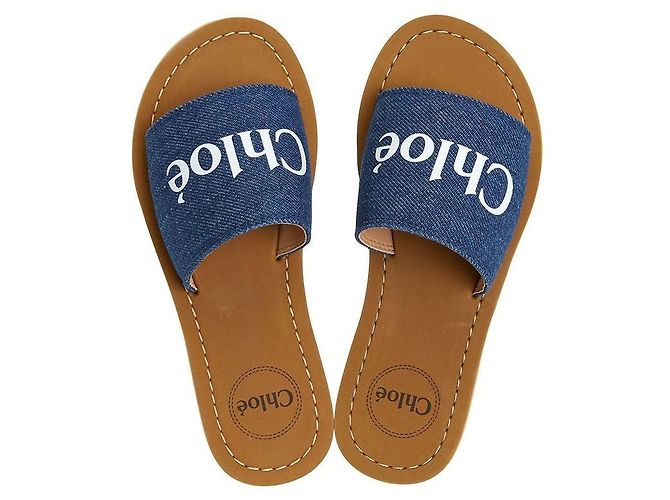 Chloé Pantofole in denim per bambini Multicolore - vista 3