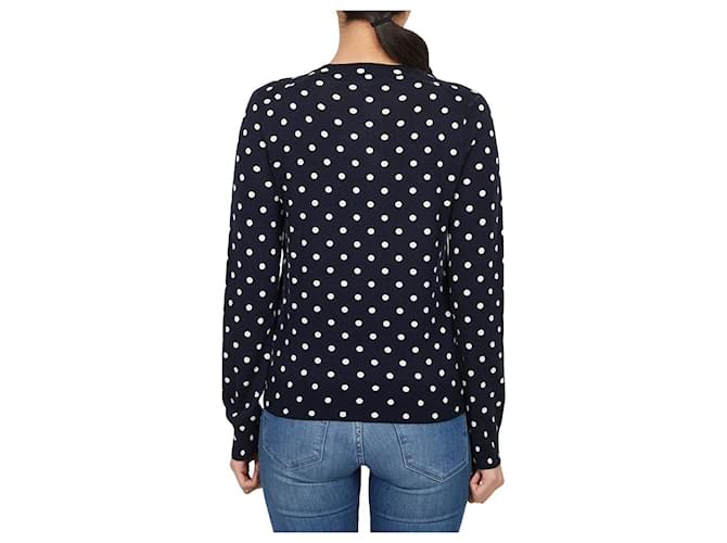Comme Des Garcons Strickware für Damen mit schwarzem Punkt-Patch - Ansicht 3