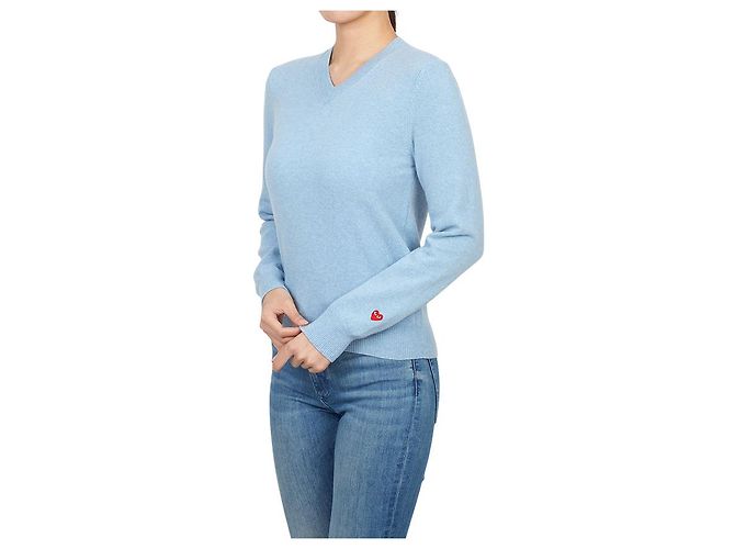 Comme Des Garcons Mini Red Wappen Strickjacke für Damen AZ Blau - Ansicht 4