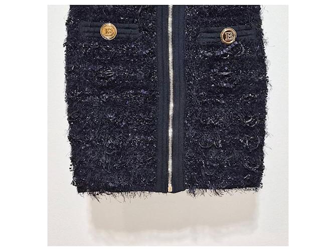 Balmain Minifalda de tweed Azul - vista 5