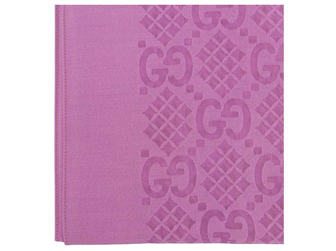 Gucci GG Diamond Check Print Seidenschal Pink - Ansicht 2