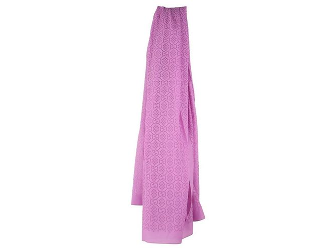 Gucci GG Diamond Check Print Seidenschal Pink - Ansicht 5