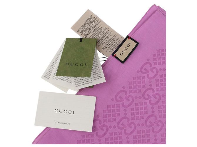 Gucci GG Diamond Check Print Seidenschal Pink - Ansicht 6