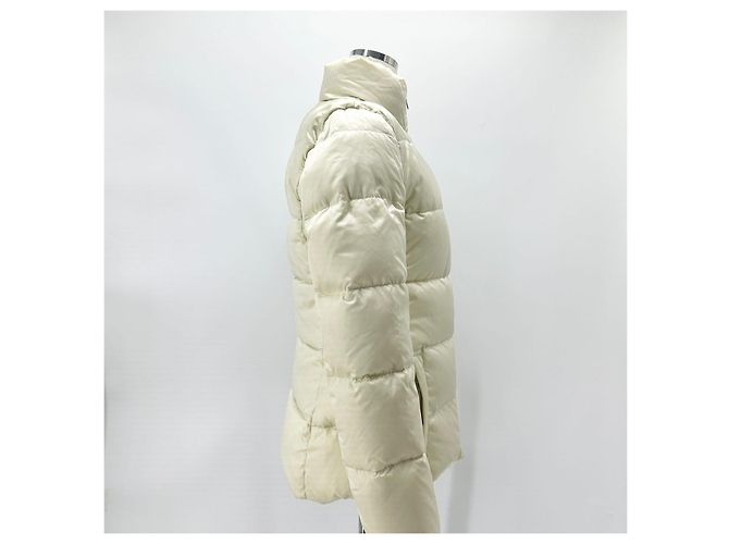 Prada Triangle Logo Re-Nylon Short Padded Jacket White - view 5