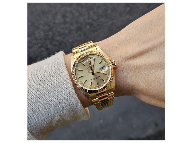 Rolex Orologio in oro da uomo Day-Date Gold D'oro - vista 3