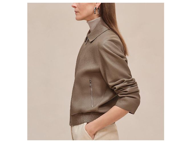 Hermès Chaqueta corta para mujer Castaño - vista 8