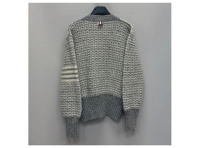 Thom Browne Klassischer Mohair-Tweed-Cardigan Braun - Ansicht 5