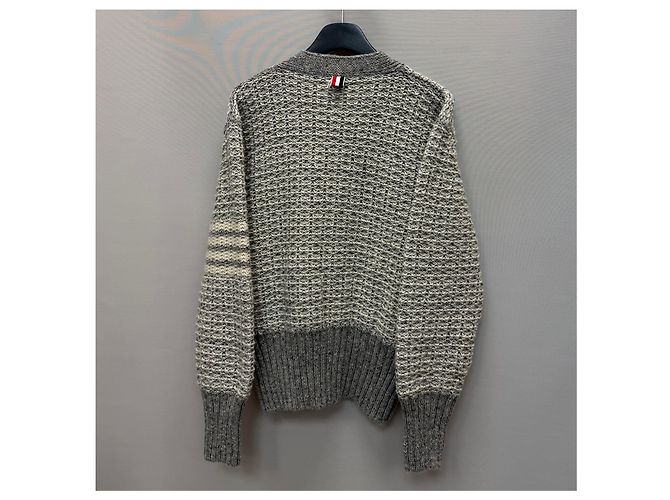 Thom Browne Klassischer Mohair-Tweed-Cardigan Braun - Ansicht 6