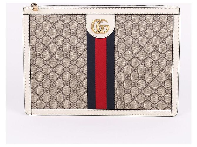 Gucci Pochette Large Ophidia Portfolio Blanc - vue 2