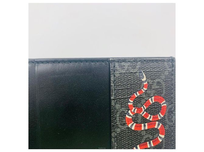 Gucci Snake Unisex Card Holder Black - view 5