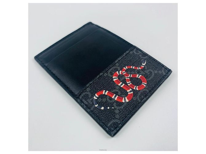 Gucci Snake Unisex Card Holder Black - view 6