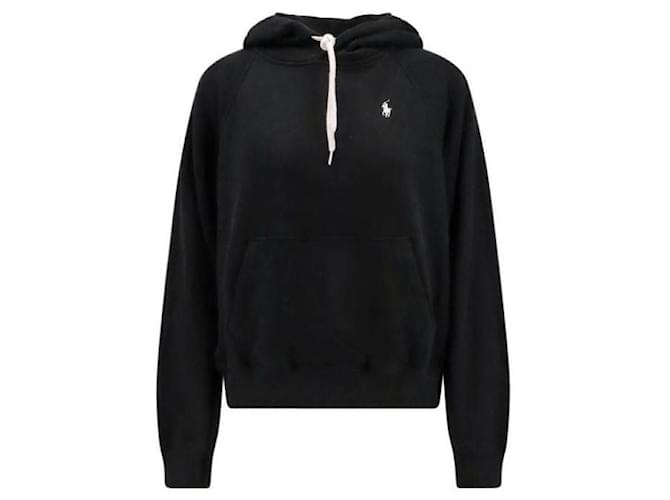 Ralph Lauren Leichter Fleece-Kapuzenpullover Schwarz - Ansicht 4